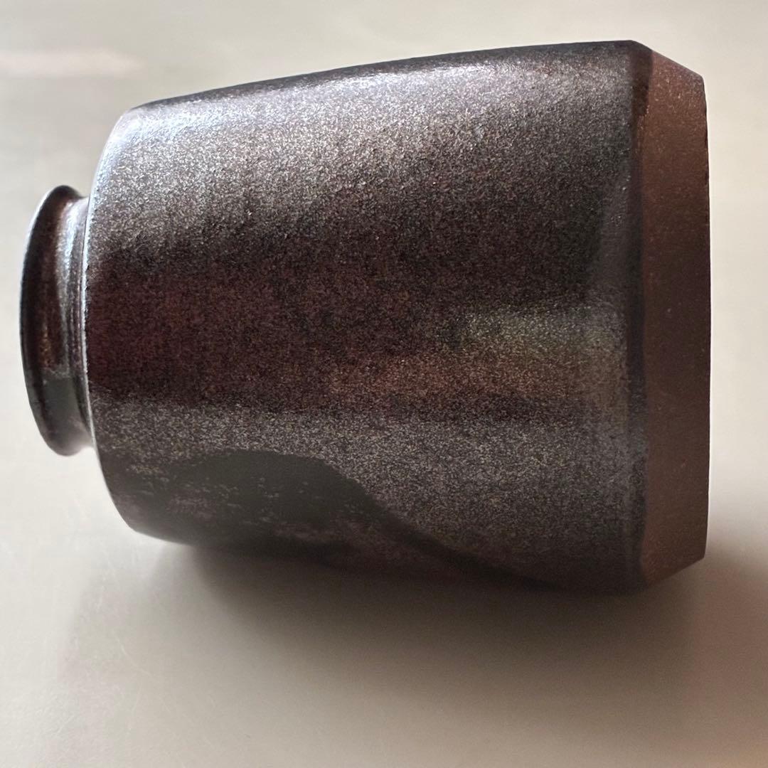 広沢手 茶入 茶道具 仕覆付き 9cm