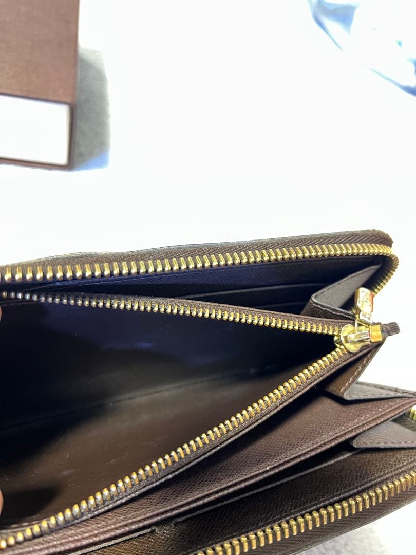 【正規品】LOUIS VUITTON ダミエ ラウンドファスナー 長財布