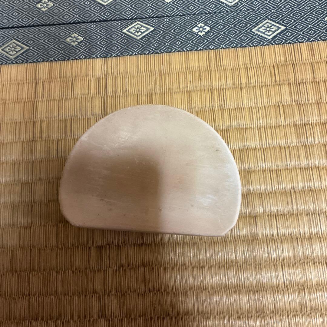唐銅朝鮮風炉 真形釜　釜師 角谷　袋に入れた灰付き