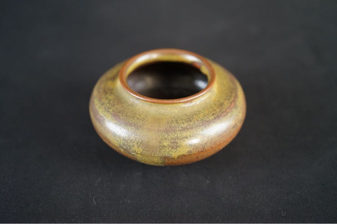 市野信水窯 丹波大海茶入 仕覆 付 美品 合箱