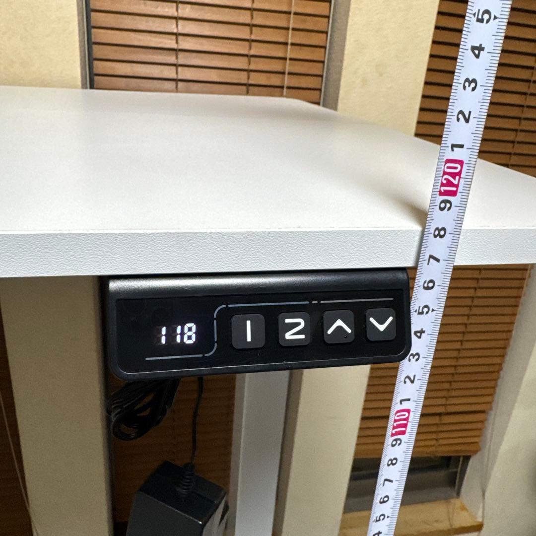 Alebert スタンドデスク 電動式昇降デスク 140*60CM ホワイト