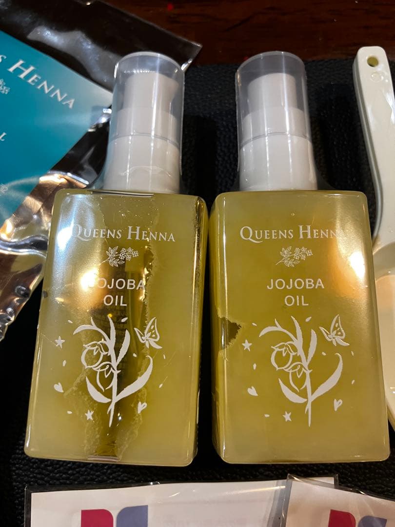 QUEENS HENNA NATURAL 100g×10 ホホバオイル×2本