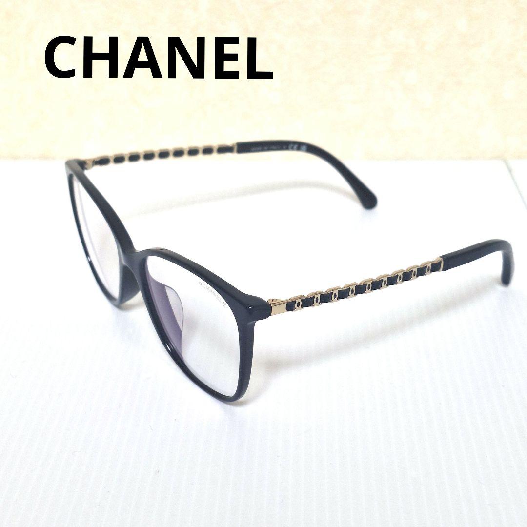 CHANEL スクエアシェイプ ブルーライトカット メガネ アイウェア
