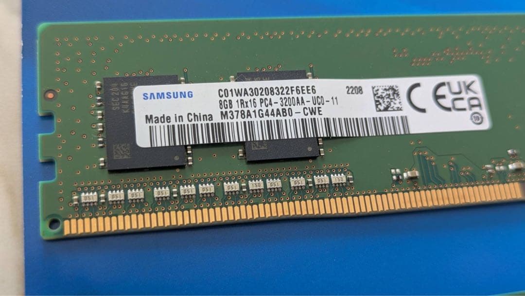 Samsung 8GB DDR4 メモリー２枚セット