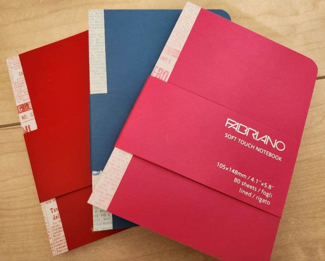 FABRIANO SOFT TOUCHノート　A6×3　A5×2　A4方眼×3