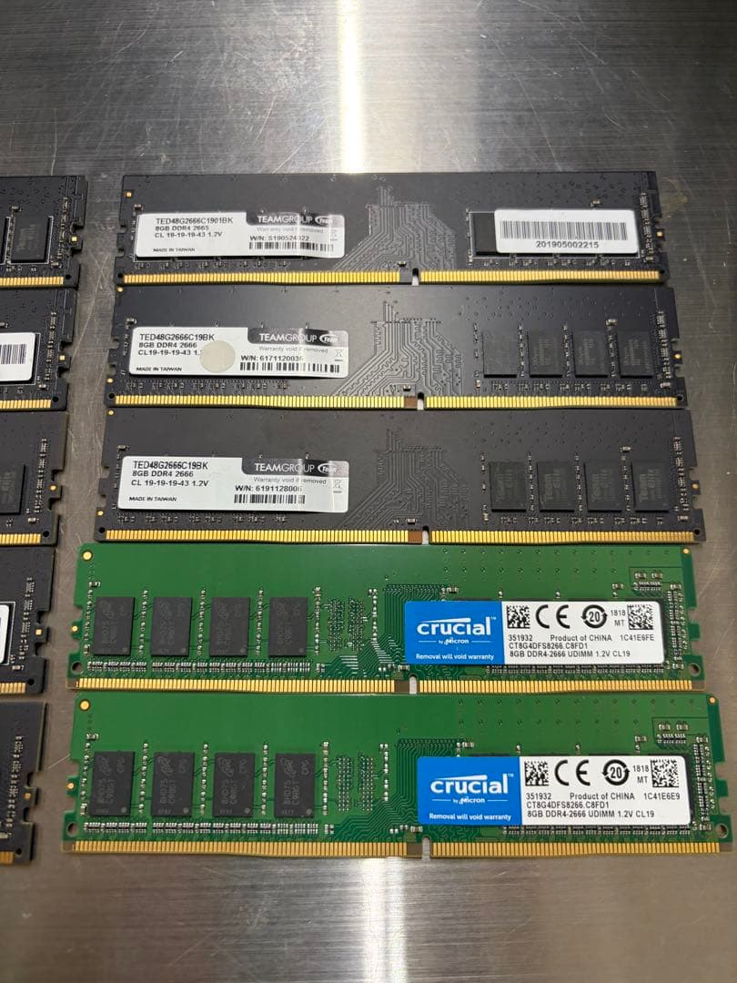 DDR4 2666 デスクトップ用 メモリ 8GB 10枚 計80GB