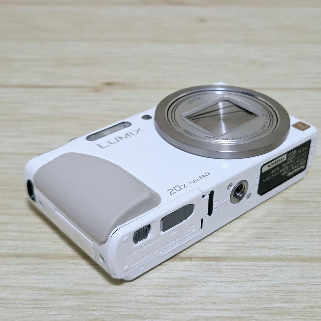 動作品【極上美品】パナソニック LUMIX DMC-TZ40 デジカメ ホワイト