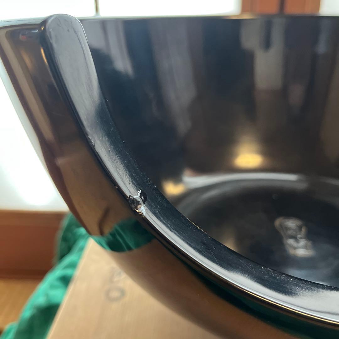 ほぼ未使用 茶道具 面取風炉 真黒塗 【月松斎造 共箱付き】茶道具 茶会