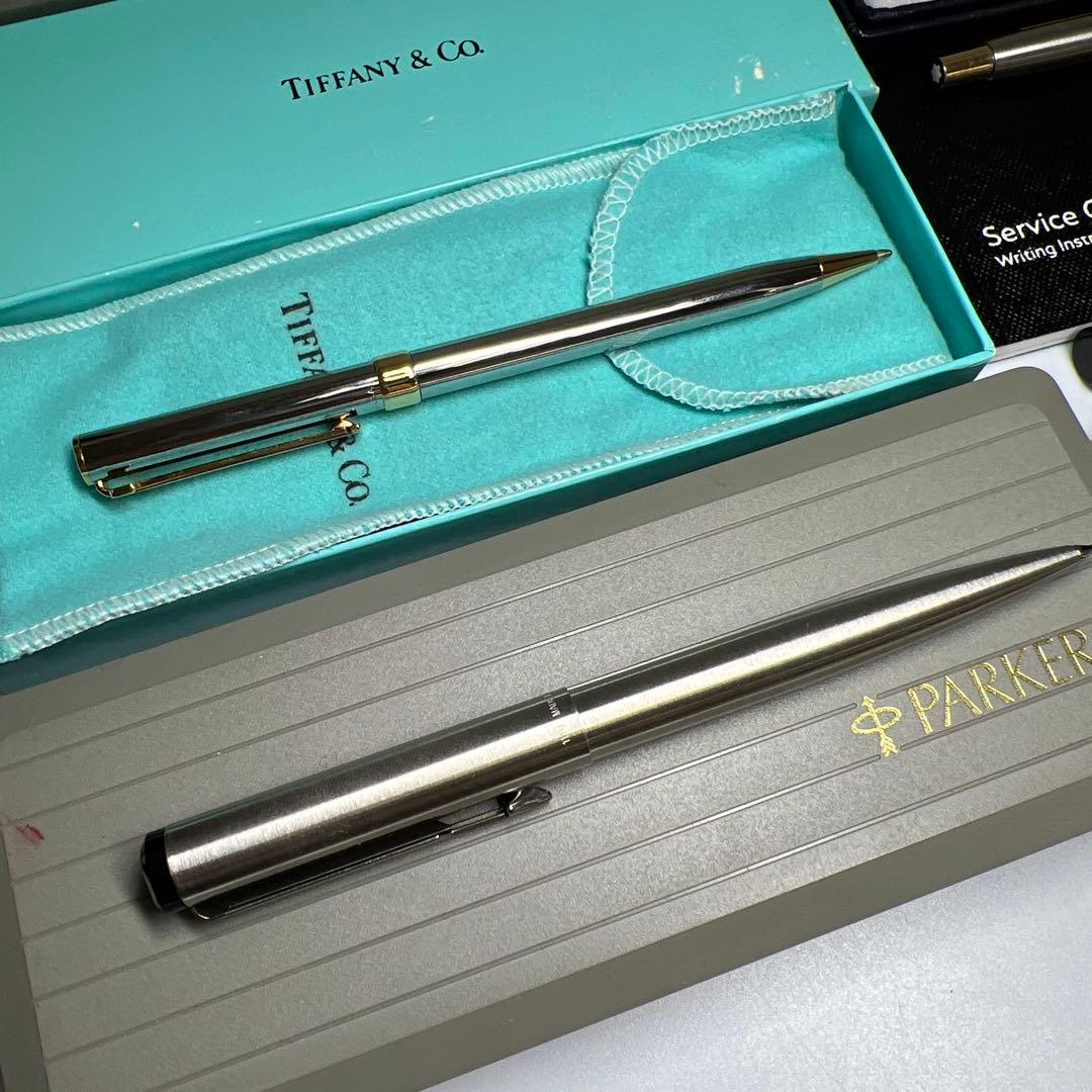 パーカー、ティファニー　万年筆、ボールペン10本　194g 東Y8-0310①