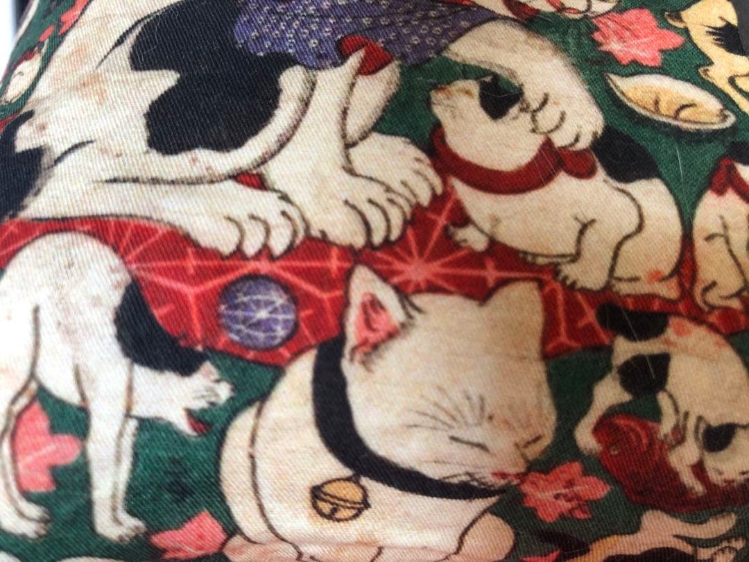 一閑張り　一閑張りバック　歌川国芳　浮世絵　猫