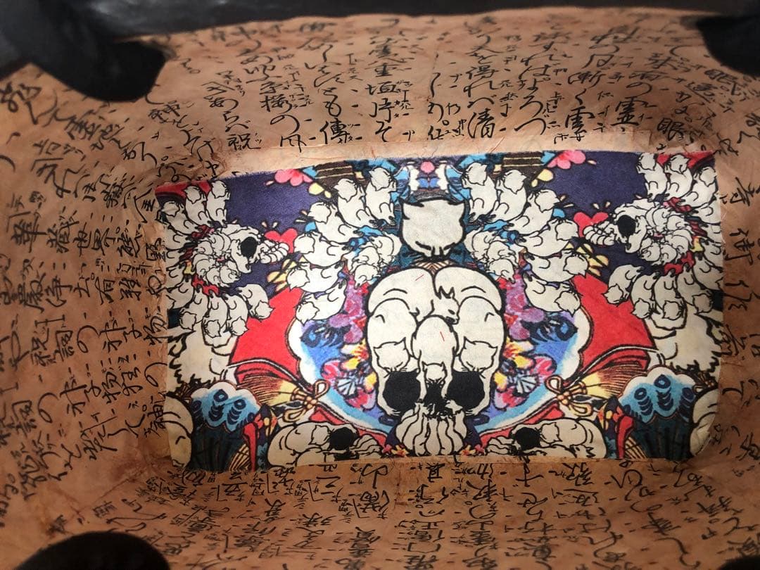 一閑張り　一閑張りバック　歌川国芳　浮世絵　猫