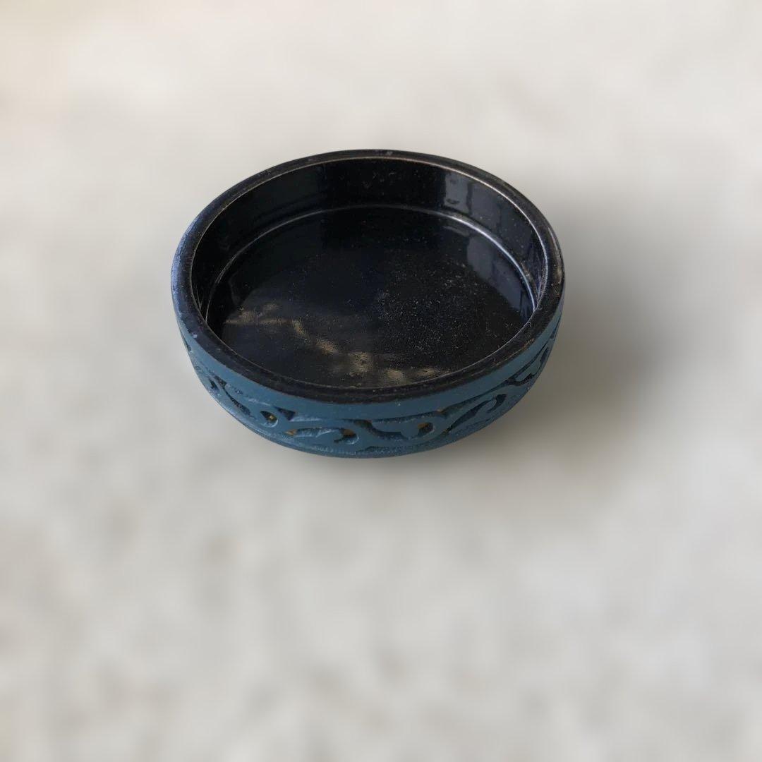青色 香合 堆朱　中国