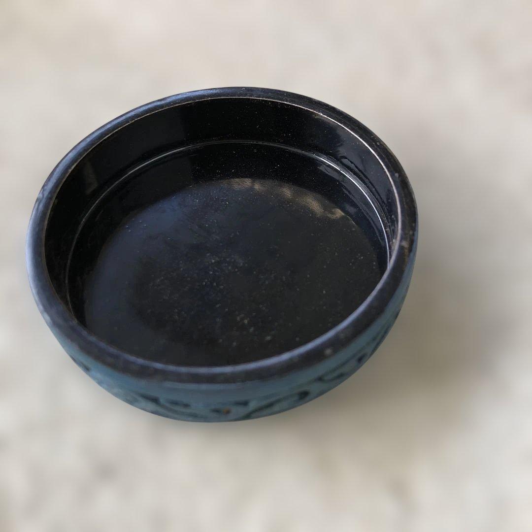 青色 香合 堆朱　中国