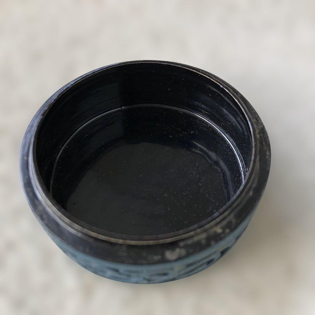 青色 香合 堆朱　中国